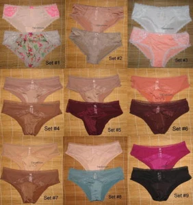 2 Victoria's Secret Body By VS Hiphugger Panties Lace Trim Medium You choose Set - Picture 1 of 16