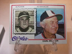 Tarjeta de béisbol 1978 Topps #211 Earl Weaver MGR, DP (80753) - Imagen 1 de 2