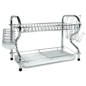 Better Chef 22" 2-Level Chrome-Plated R-Shaped Dish Rack Holding up to 18 Plates - Picture 1 of 12