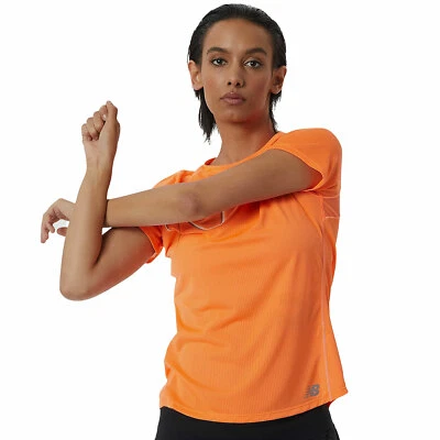 New Balance Impact Correr Colección Camiseta Running Jogging Fitness Neon Orange - Imagen 1 de 4