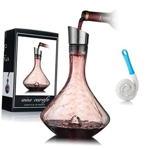 YouYah Wine Decanter Set,Red Wine Carafe with Built-in-Aerator,Wine - Picture 1 of 7