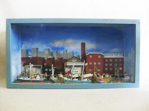 Vintage Nautical Folk Art Sculpture, Assemblage Diorama Shadow Box, Beach House - Picture 1 of 10