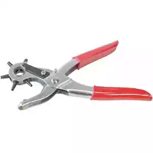 New Revolving Leather Hole Punch Plier Puncher Leather Belt Cut Eyelet 6 Sizes - Picture 1 of 1