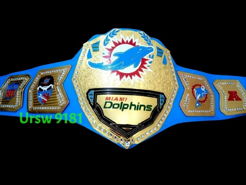 MIAMI DOLPHINS CHAMPIONSHIP REPLICA BELT ADULT SIZE 2MM Cover