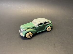 Vintage 1930s Barclay Slush Mold Lead Green Studebaker Sedan Toy Car