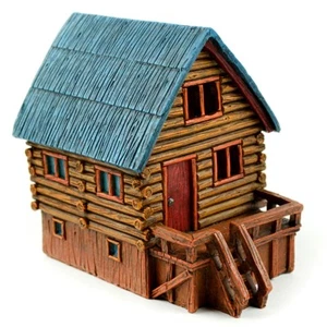 LED Log Cabin 1pc MI 55720 Miniature Fairy Garden - Picture 1 of 4