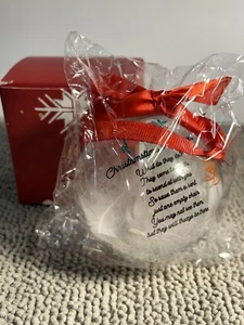 New Christmas Hanging Ornament Clear 1 Piece Round Ball - Picture 1 of 5