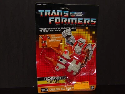 TRANSFORMERS G1 TECNHNOBOT STRAFE COMPUTRON ON OPENED CARD VINTAGE ORIGINAL - Image 1 of 4
