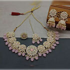 Indian Bollywood Gold Plated Kundan Style Bridal Choker Necklace Jewelry Set