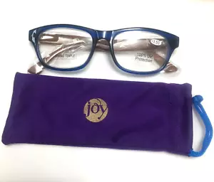 Occhiali da lettura Joy Mangano blu scuro lente tempio a molla +3,50 - 4C - Foto 1 di 10