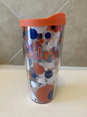 University of Florida Tervis Tumbler Cup & Lid, Holds 24 oz, Gator Logo, Spots - Image 1 of 4
