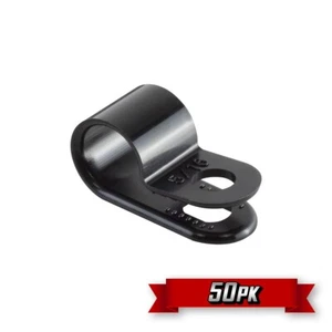 Nylon Cable Clamp, Black, 1/4" {50pk} - Picture 1 of 1