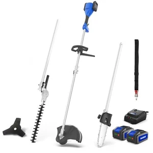 BADGER 40V Cordless 2*20V String Trimmer/Edger 4-in-1 Multi-Tool Kit - Picture 1 of 13