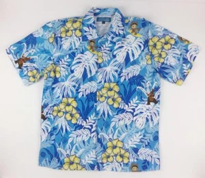 Salesforce Hawaiian Camp Button Shirt Mens Small Astro Codey Bear - Picture 1 of 6