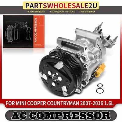 Compresor de aire acondicionado con embrague para Mini Cooper Countryman Cooper Paceman 1,6 L con SD6V12 Foto 1 de 4