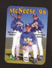 McNeese State Cowboys--1998 Baseball Pocket Schedule--Hibernia