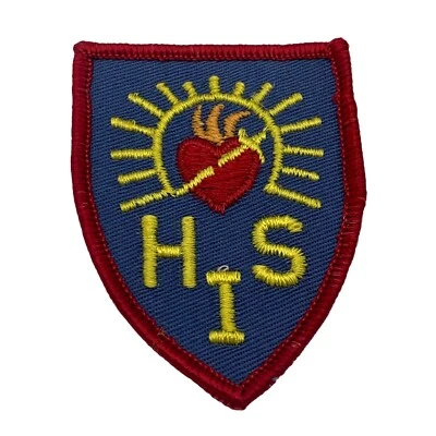 Vintage Embroidered Sew On Patch HIS Religious Christian Biker 3” Patch - Image 1 of 2