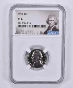 1963 Jefferson Nickel 5C NGC PF 67 - Picture 1 of 2