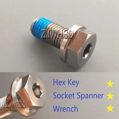 M10 x 1,5 x 20 Ti titanio tornillo perno tapa hexagonal cabeza de brida + azul Foto 1 de 2