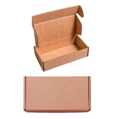 7×3.5×2.5 Brown Corrugated Shipping Mailer Boxes Packing Folded Gift Packaging - Image 1 of 4