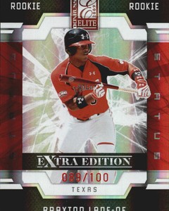2009 (RANGERS) Donruss Elite Extra Edition Status #102 Braxton Lane/100