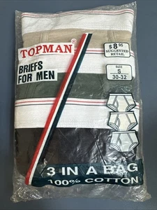 Vintage Men’s Colored Briefs 3pk Size S 30-32 New Old Stock - Picture 1 of 3