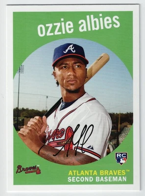 2018 Topps Archives 1958 Ozzie Albies Rookie RC Base #18 Atlanta Braves - Image 1 of 2