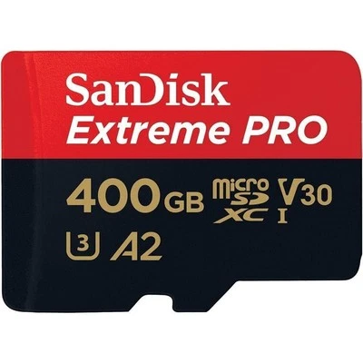 SanDisk Extreme Pro 400 GB microSDXC Memory Card V30 A2 U3 + SD Adapter - Bild 1 von 4