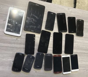 (FOR PARTS) LOT OF 17  Samsung  Smart phones & Tablets - untested - FREE SHIP! - Picture 1 of 12