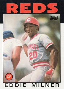 1986 Topps Baseball Eddie Milner Cincinnati Reds #544 - A - Picture 1 of 2