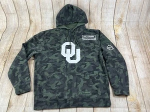 Oklahoma Sooners Colosseum Camo Embroidered Patch Hoodie Sweatshirt Large  - Picture 1 of 9