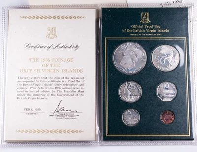 The 1985 Proof Coinage of The British Virgin Islands OGP/COA 6 Coin Set Toning - Image 1 of 4