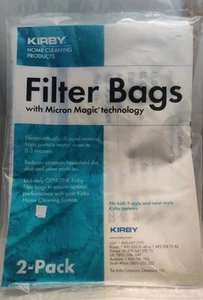 Kirby Micron Magic Filter Bags 2-Pk for F-Style & Twist Style For Kierby 205811 - Picture 1 of 5