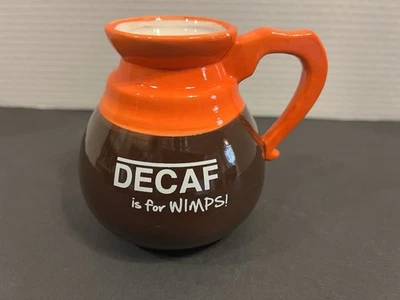 Taza de café de cerámica Descafeinado Is For Wimps Bigmouth 16 oz juguetes novedad mordaza regalo Foto 1 de 4