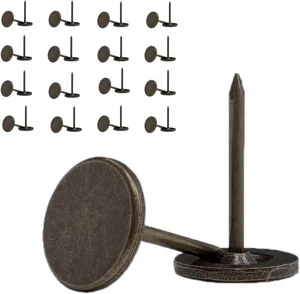 Tachuelas para tapicería de pared 100 un., cabeza plana de alta resistencia de 7/16 pulgadas bronce  - Imagen 1 de 7