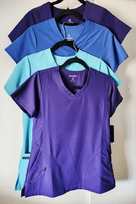 Jockey Scrub Women XS Lot of 4 Short Sleeve Top - Image 1 of 4