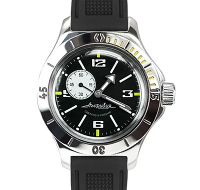 Reloj de buceo mecánico automático Vostok Amphibia 12073B vendedor de EE. UU. Foto 1 de 4