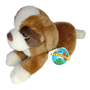 Vintage Plushland Dog Plush Stuffed Animal Brown/White Puppy 8"Small Hound 90s - Picture 1 of 18