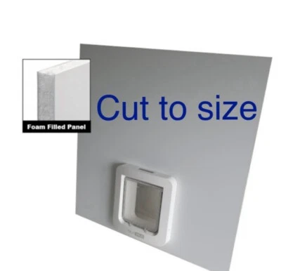 4 way cat flap pet door   Manual Cat Flap Pet Door 4 Way Locking In White  - Image 1 of 4