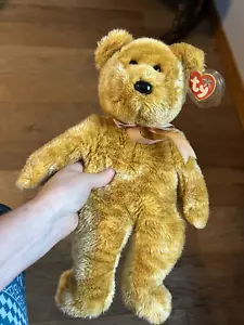 TY BEANIE BUDDY CARINO ANACARDI L'ORSO CON ETICHETTA PELUCHE GIOCATTOLO E SPEDIZIONE GRATUITA - Foto 1 di 2