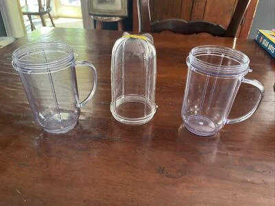 (2) Tazas de mango pequeño Nutribullet Magic Bullet - NB-101 batidora 16 oz Foto 1 de 4