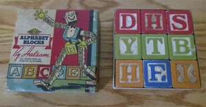Vintage Alphabet Blocks Toys Halsam – Complete with Original Box - Picture 1 of 1