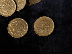 2 Vintage "Eagle and Stars - No Cash Value" Gaming Tokens - Picture 1 of 1