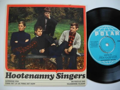 HOOTENANNY SINGERS/Björn Ulvaeus/ABBA Björkens Visa + 3 EP 7" vinyl 1965 VG+/EX- - Image 1 of 2