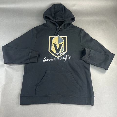 Vegas Golden Knights Jacket XL Black Mens NHL Pullover Hoodie Casual Used A98 Cover