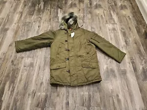 VINTAGE 1960's Sears Best The Men's Store Parka Jacket Fur Hood BRAND NEW - Picture 1 of 13