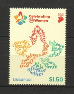 SINGAPORE 2021 YEAR OF CELEBRATING SG WOMEN COMP. SET OF 1 STAMP MINT MNH UNUSED - Picture 1 of 3