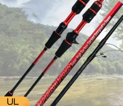 1.68M/1.8M Lure Rod Spinning Casting Rod Poles Travel Rod Carbon Fiber 2 Section - Image 1 of 4