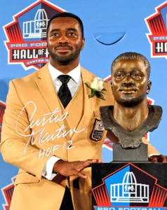 Curtis Martin Auto 8x10 Signed New York Jets Reprint Photo Hall of Fame Statue - Picture 1 of 1