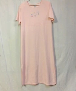 Women's Pink Knit Dress XL By Koret Francisca With Embroidery - Picture 1 of 8